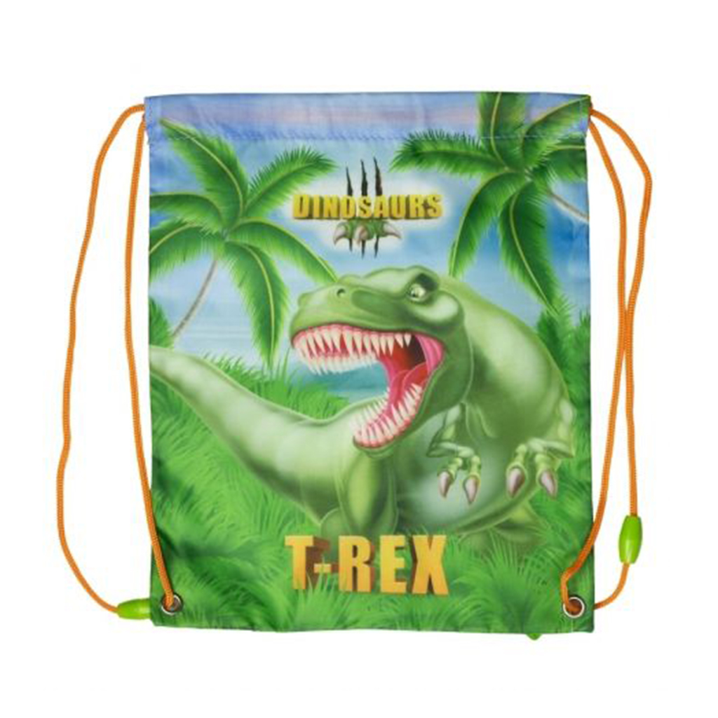 Дитяча сумка для ланч-боксу Stor Dinosaurs на шнурку, від 3 років, зелена, 1 шт (26254)